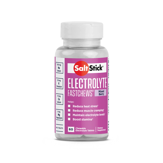 SaltStick Fastchews Mixed Berry - Tabletas de electrolitos masticables - Frasco 60 Pastillas
