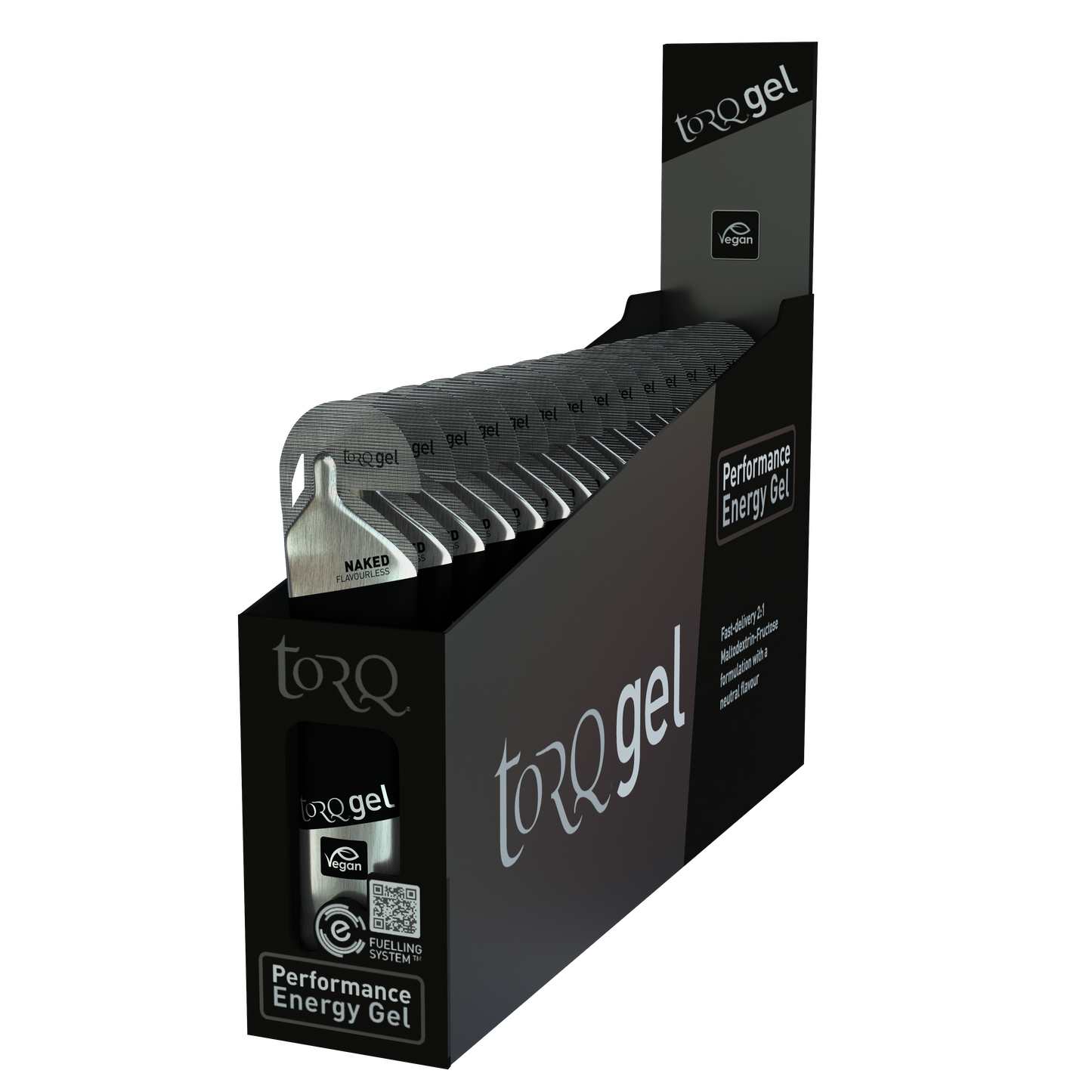 TORQ Energy Gel – Naked (sabor neutral), sin cafeína, 45 g