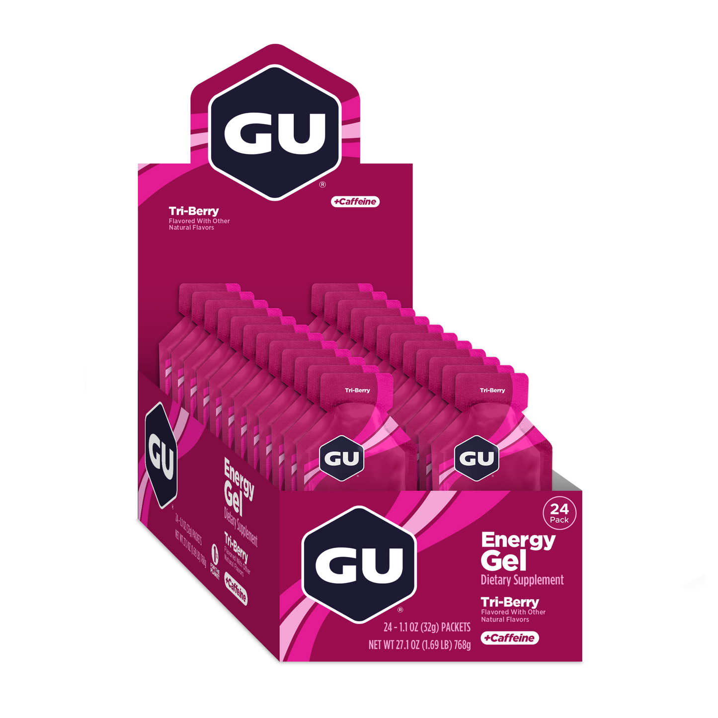 GU Energy Gel – Tri-Berry (Tres Bayas) – sin cafeína